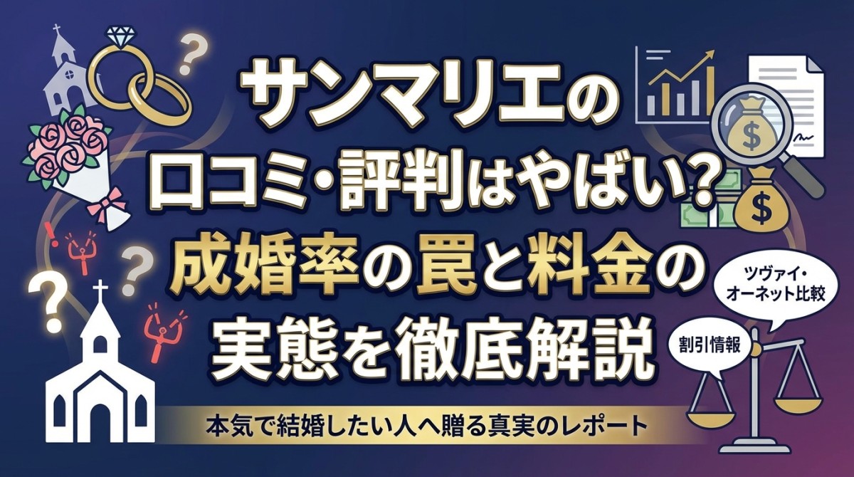サンマリエの口コミ・評判はやばい?成婚率の罠と料金の実態を徹底解説