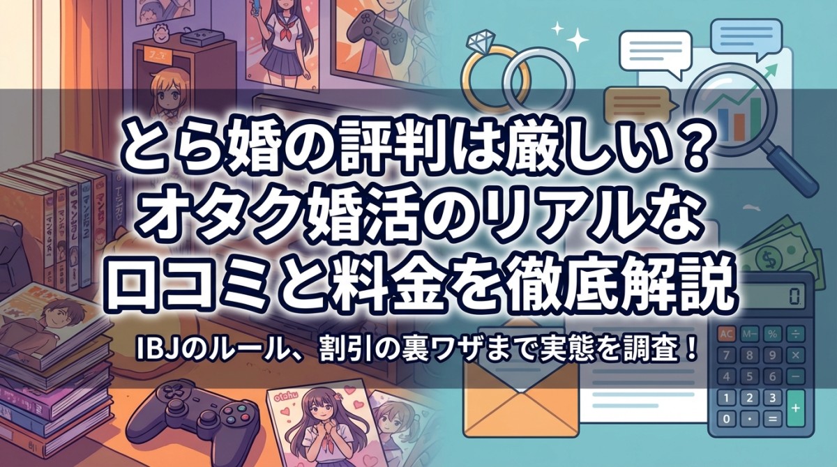 とら婚の評判は厳しい?オタク婚活のリアルな口コミと料金を徹底解説